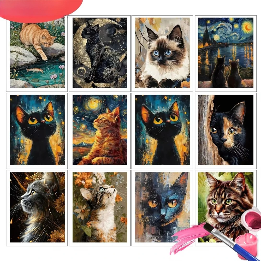 Art Craft Game - Pintura por Números Gato: Kits de