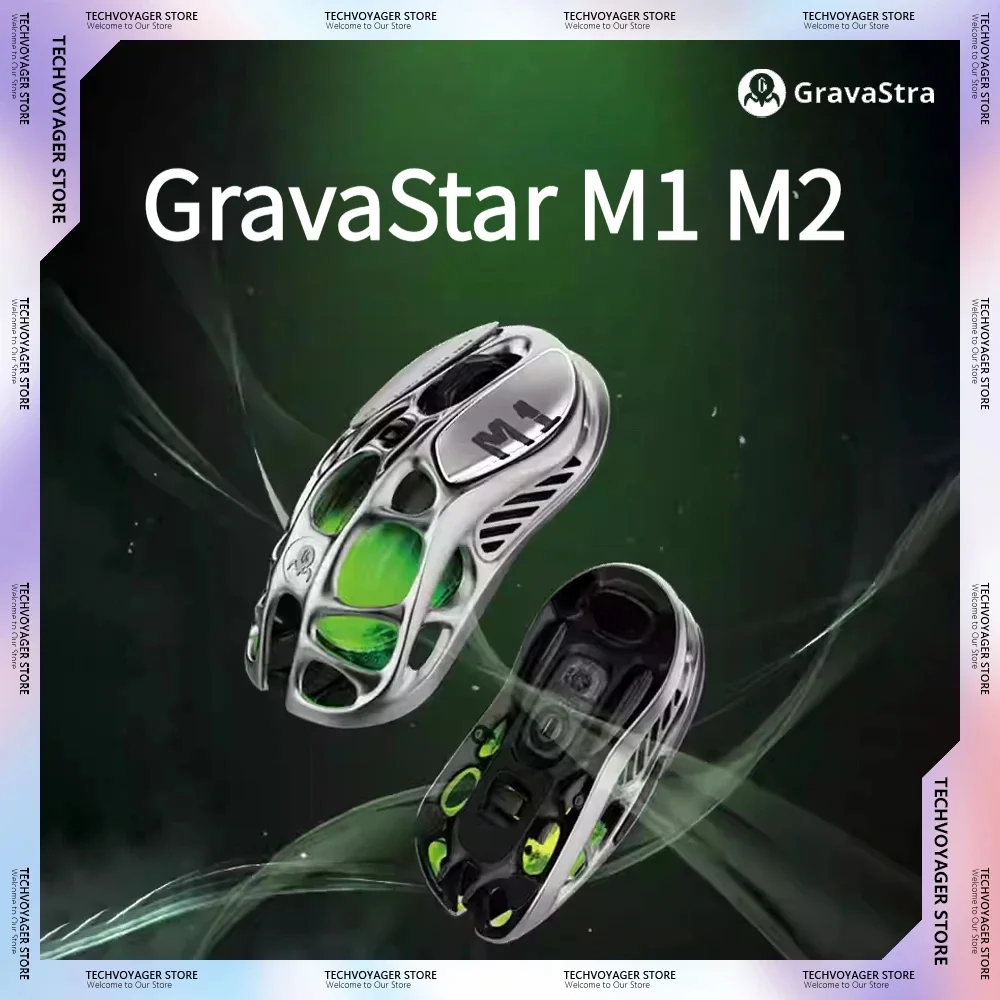 Mouse para Juegos GravaStar M1 M2, Diseño Hueco, Aleación de Magnesio, Personalizado, Inalámbrico, Cableado, Tri-Modo, Accesorios para PC y Deportes Electrónicos, Regalos