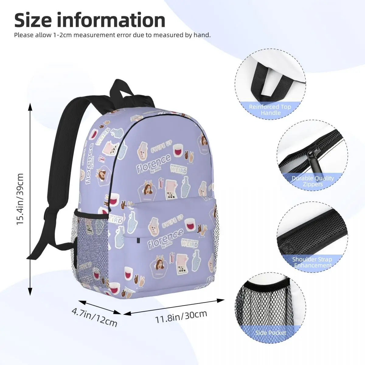 Florence By Mills - Cute Backpack Backpacks Boys Girls Bookbag Children School Bags Travel Rucksack Shoulder Bag Large Capacity