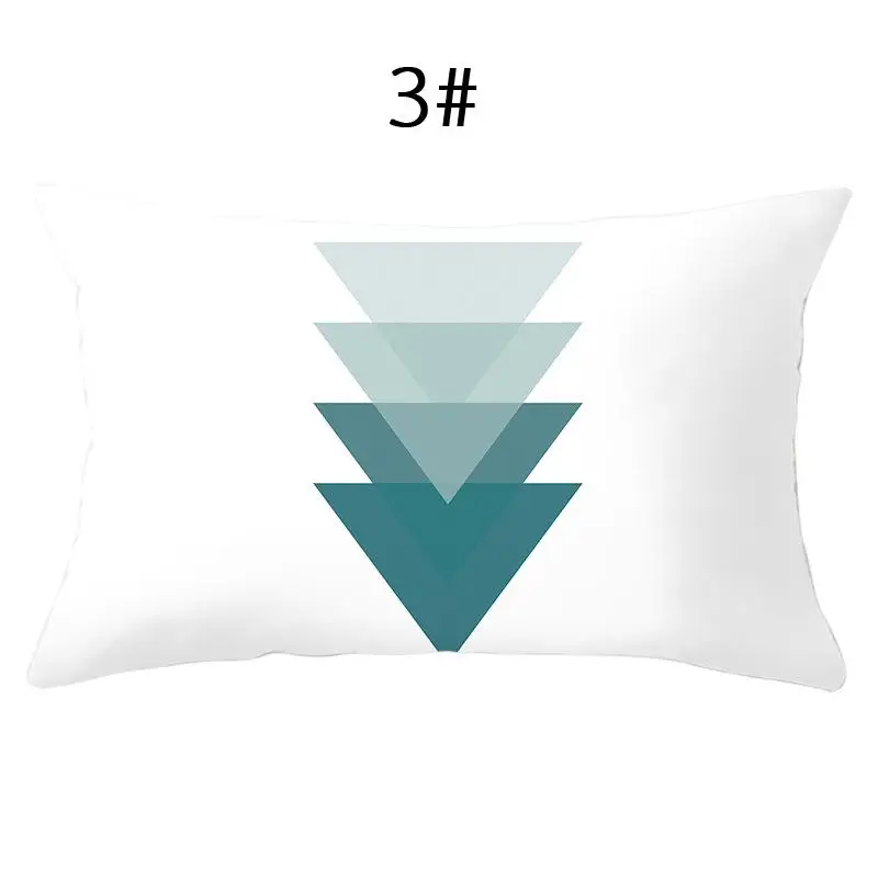 1PC Throw Cushion Lumbar Pillow Cover Protector Zippered Sofa Rectangle Pillowcase 30x50cm