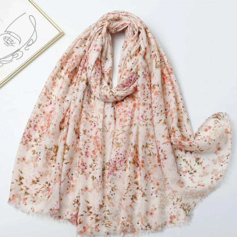 

Цветочный шарф, заводская распродажа, прямая корейская версия, маленький атласный шарф с цветочным принтом, длинный шарф для путешествий и отпуска, су