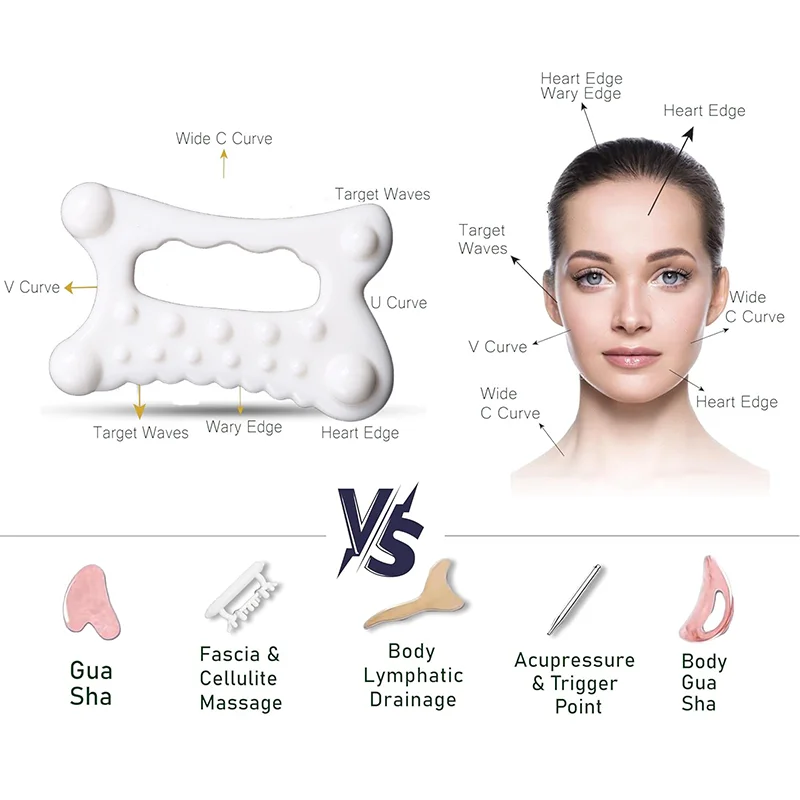 Body Shaping Non Ceramic Facial Muscle Pulling Eye Acupoint Massage Stick Body Sculpture Meridian Brush Stomach Pushing Scraper image 4