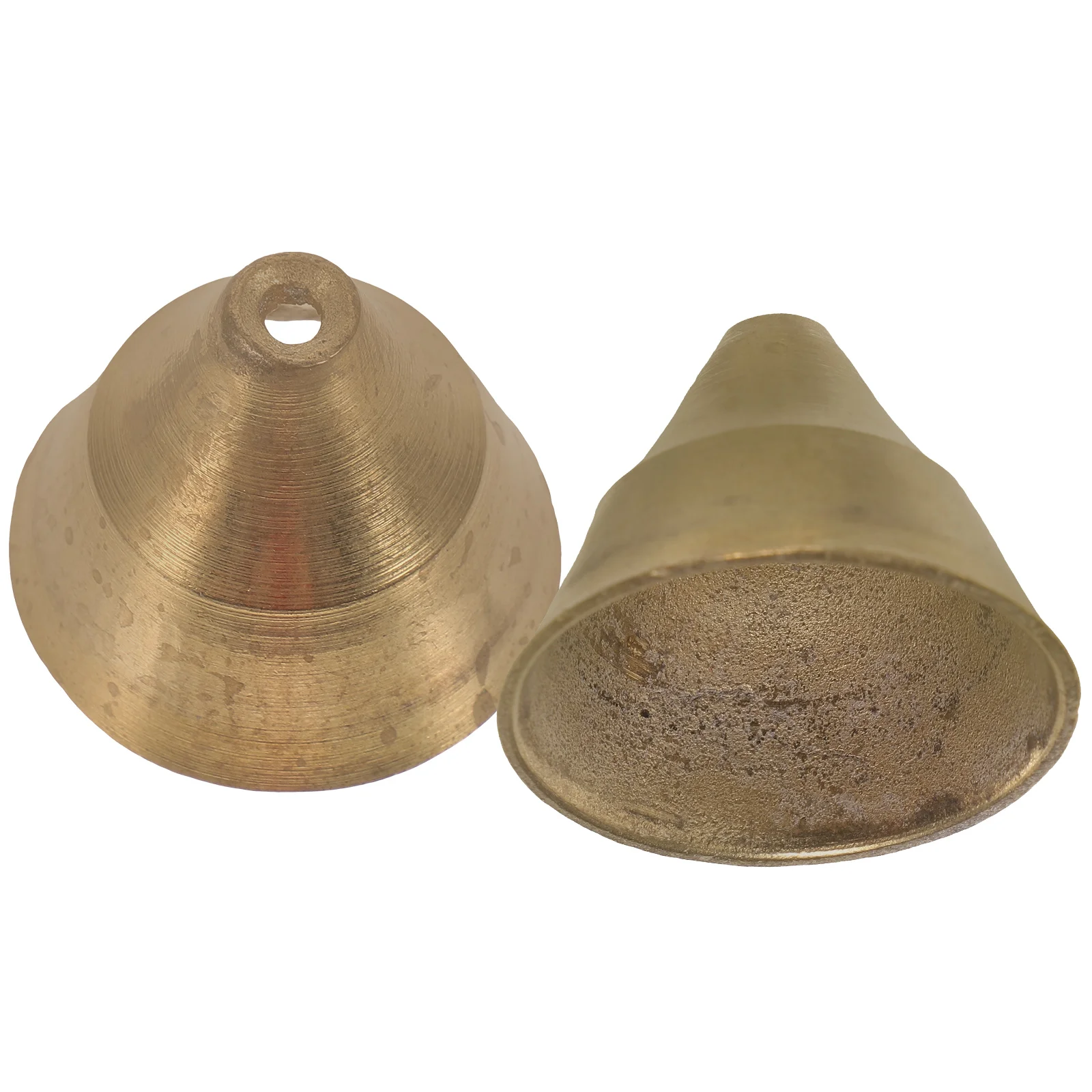 2 Pcs Pure Copper Bell Religious Style Percussion Instrument Tibetan Vintage Chimes Rhythm The Ceremony Yoga