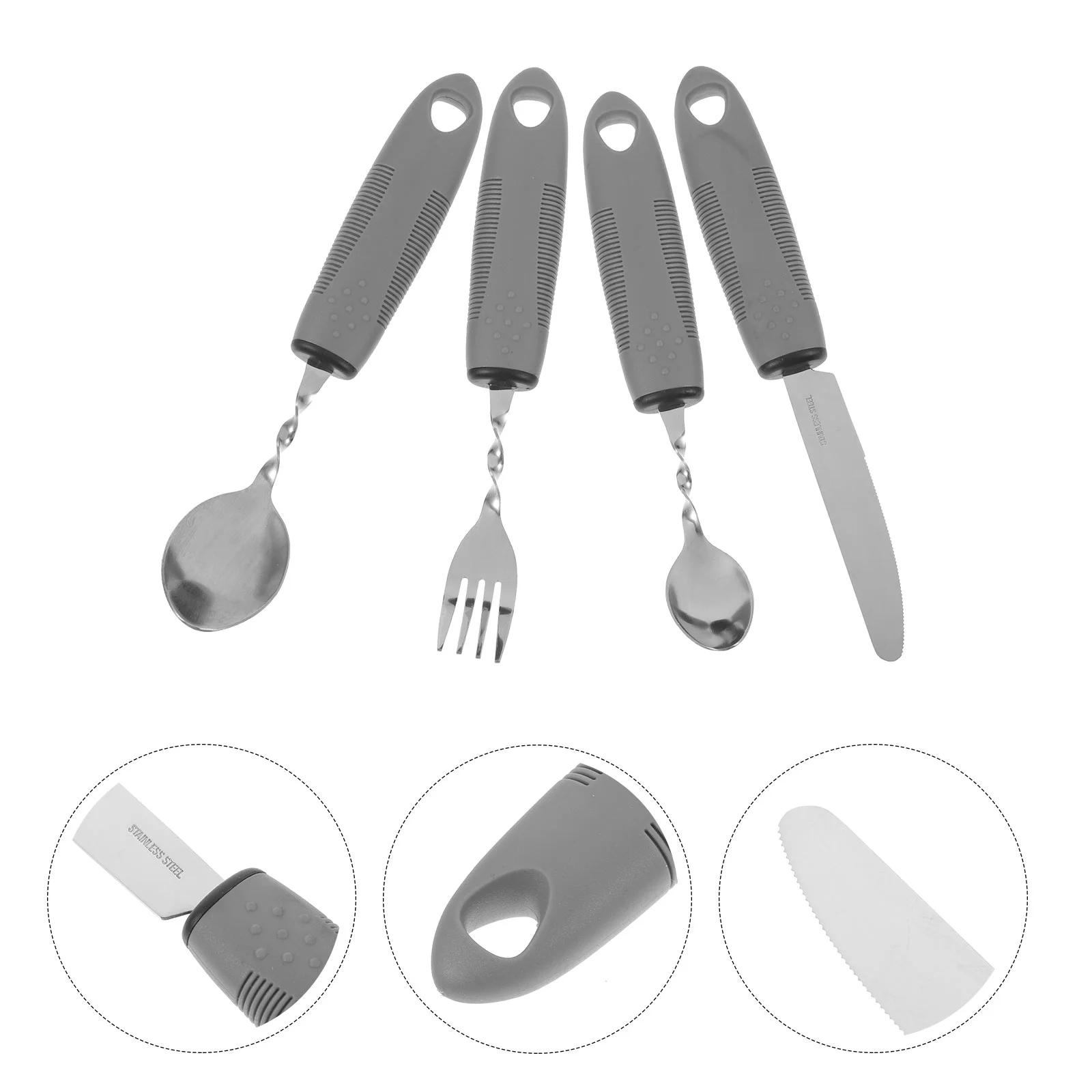 

Bendable Cutlery Adaptive Utensils Flatware Anti-skid Elderly Non-slip Tableware Silverware The Adult