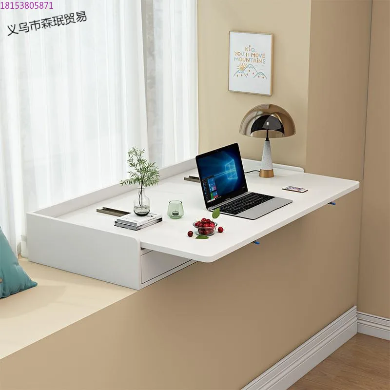 

bay window table retractable desk storage cabinet integrated household bedroom pull-out type