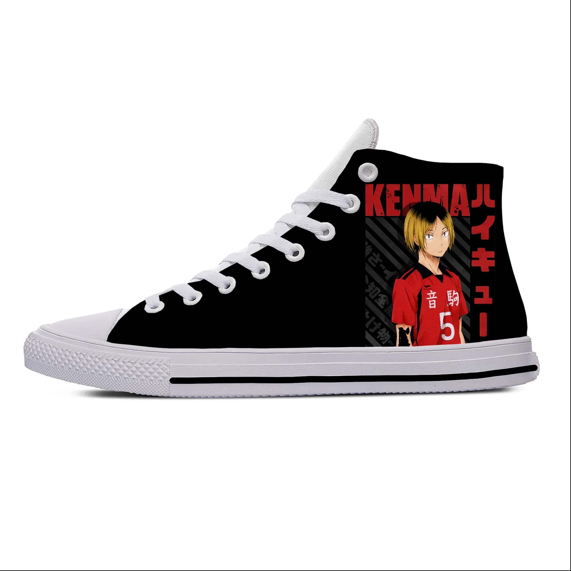 

Hot Japanese Manga Haikyuu Kozume Kenma Kuroo Casual Cloth Shoes Lightweight Cool Men Women High Top Summer Classic Board Shoes