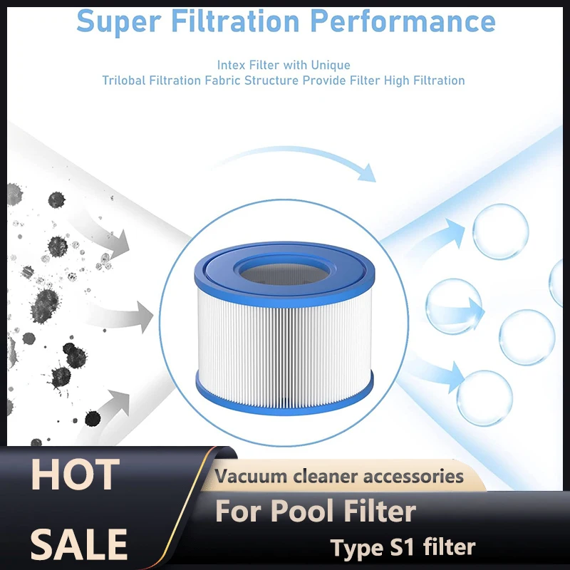 Filtros de spa tipo S1 para todas las bombas de piscina Intex PureSpa 28429E, 28403E, 28407E, 28443E, 28453E, 28421E, 28423E, 28413E