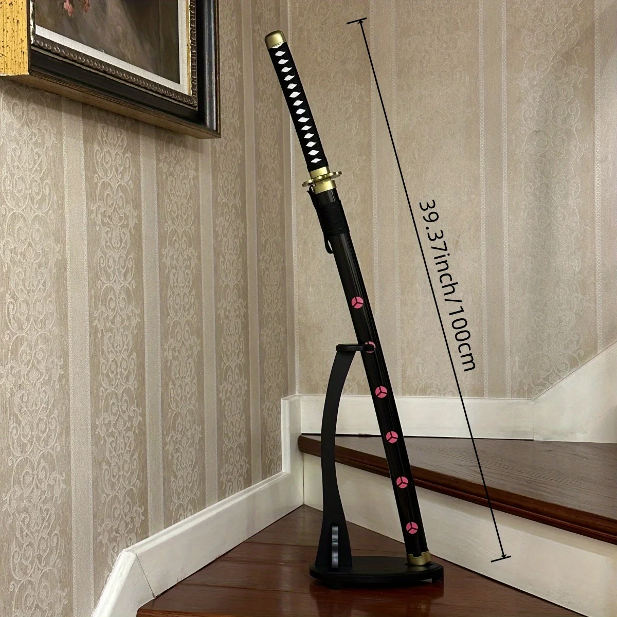 39.3inch Roronoa Zoro Wooden Katana Sword Japanese Katana Sabre Original Samurai Sabre Ninja Knife Cosplay Accessories Prop Toy