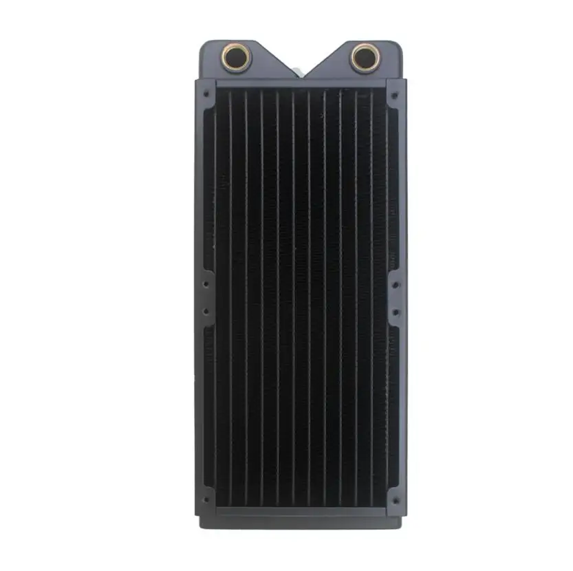 1 pc water cooling radiator for Chassis cooling copper radiator fan cooled water heat exchanger Black White all bronze