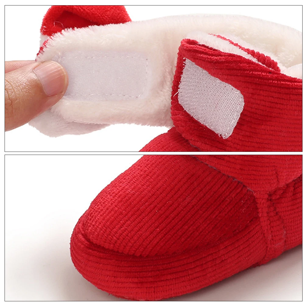 

Baby Toddler Shoes Warm Cotton Footwear Christmas Infant Newborn Booties Socks Soft Shoe Santa Claus Design