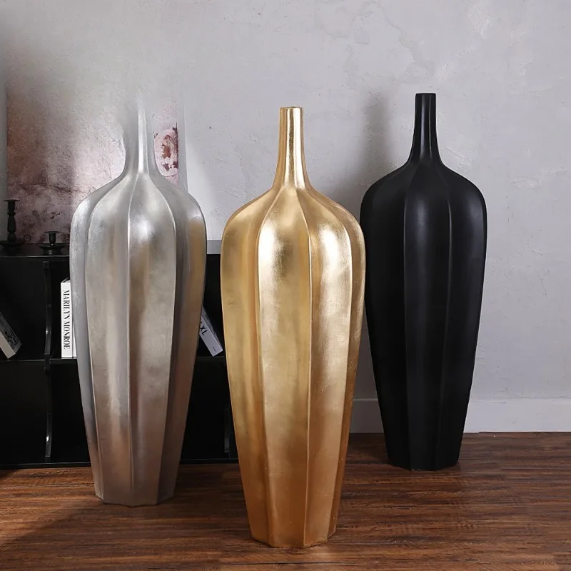 

Super large H1.2 meters floor color magnesium oxide vase living room