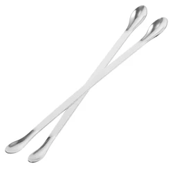 2 pcs Weighing Sampling Spoon Stainless Steel Medicine Spoon Thickened Double-Head Drug Reagents Sample Weighing Spoon Tools