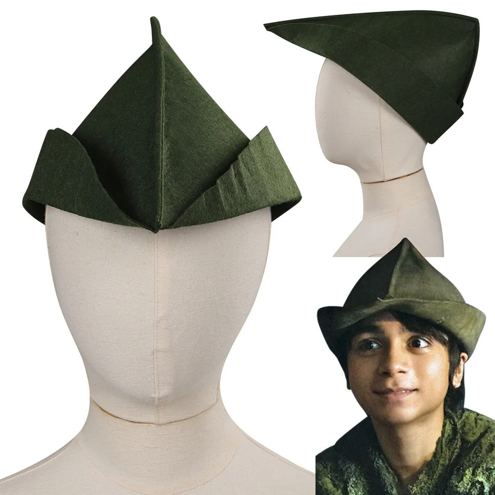 

Шляпа Венди Пэн, шляпа Питера, головной убор, зеленый головной убор, фантазийная кепка для ролевых игр, карнавальный реквизит на Хэллоуин, аксессуары в стиле фэнтези