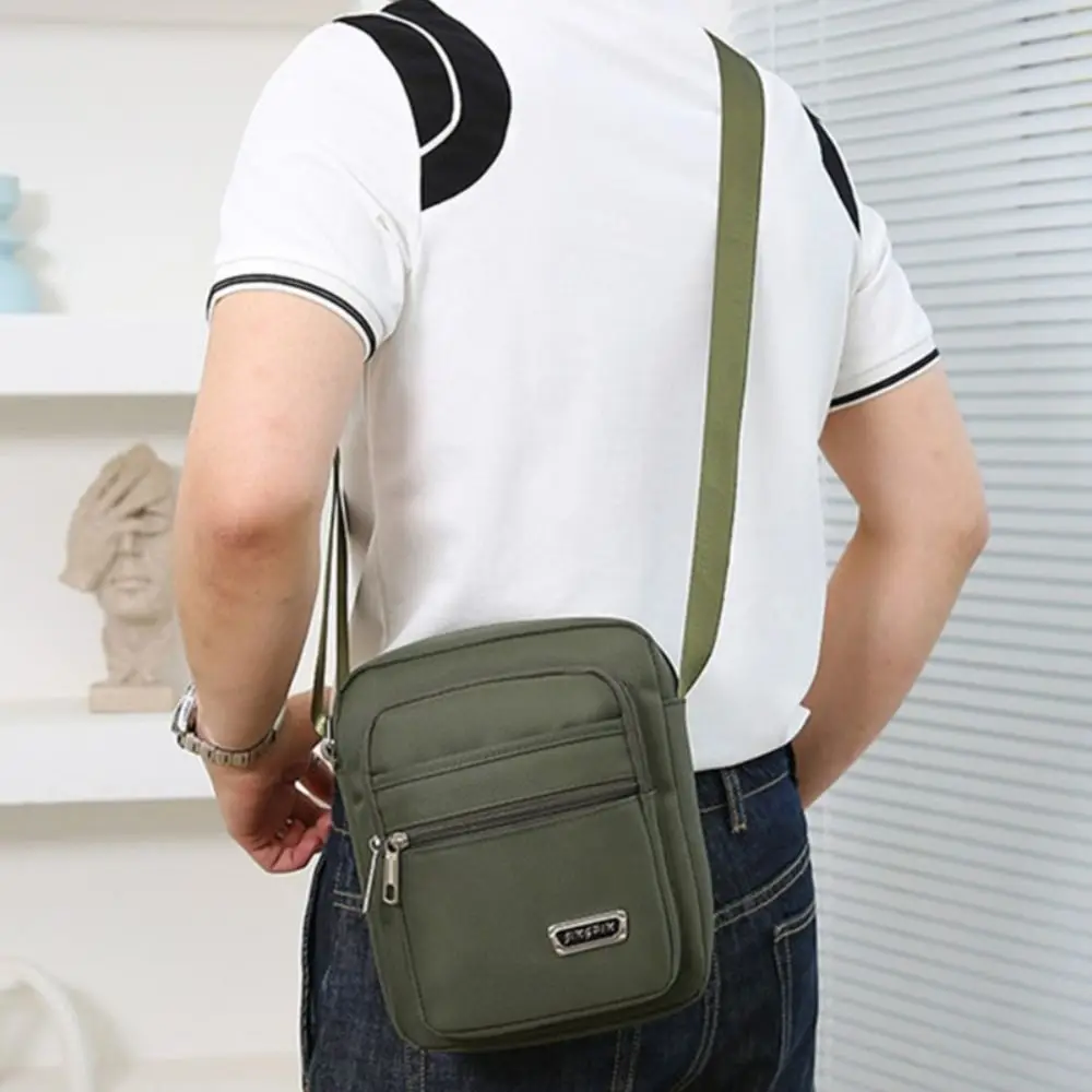 Bolsos cruzados para hombre, bolsos de hombro de nailon para hombre, bolsos de mensajero para niño, bolsos de hombre para viaje, bolso grande informal gris a estrenar