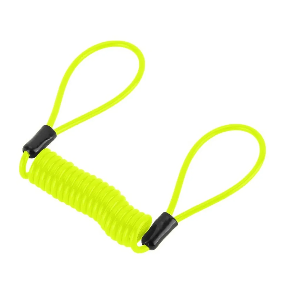 

Durable Metal Motorcycle Safety Lanyard Anti-theft Anti-lost Bike Spring Reminder Cable Disc Brake Lock Rope Universal