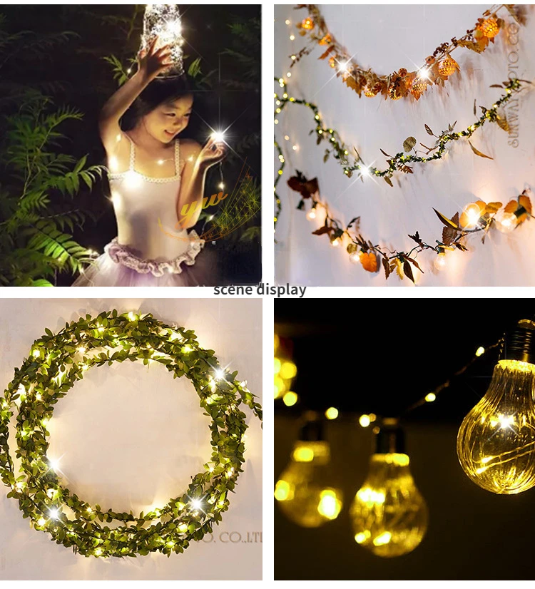 led copper wire light string remote control wedding outdoor Christmas Halloween decorative light string