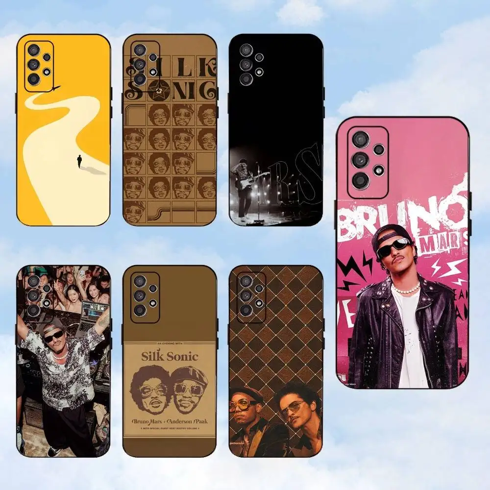 

B-Bruno M-Mars Martian Phone Case For Samsung S25,S24,S23,S22,S21,S20,S10,Ultra,Plus,Lite,FE,Soft Silicone Black Cover