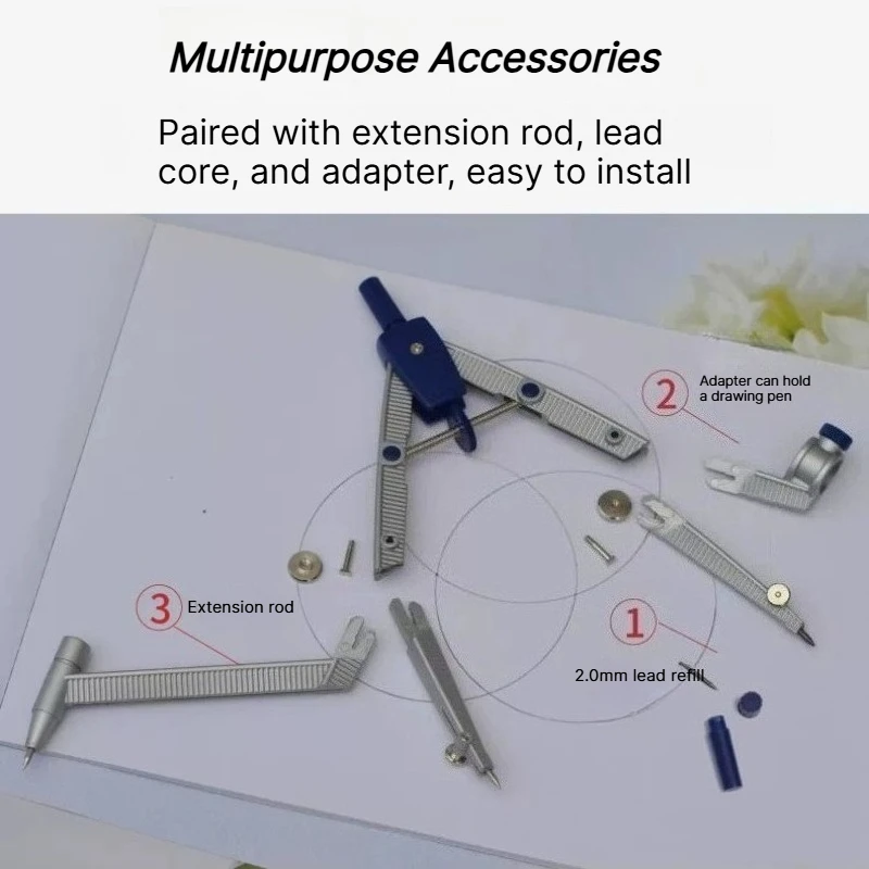 STAEDTLER Compass 550 With Obtuse Angle, Can Hold A Pencil For Drawing, Suitable For Junior High And Elementary School Students. - view 6