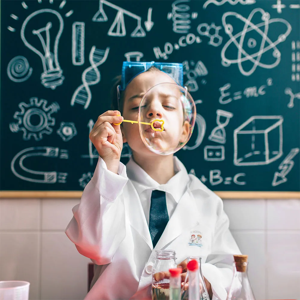 

2pcs Kids Scientist Costume Children Science Lab Coat Custom Polyester Fiber Toddler Boy Decorative Clothes Lab Coats Play