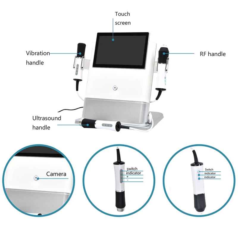 New Design 3 In 1 super Oxygen Jet Facial Machine RF Ultrasonic Skin Care CO2 Oxygen Bubble Exfoliate Oxygen Facial Machine