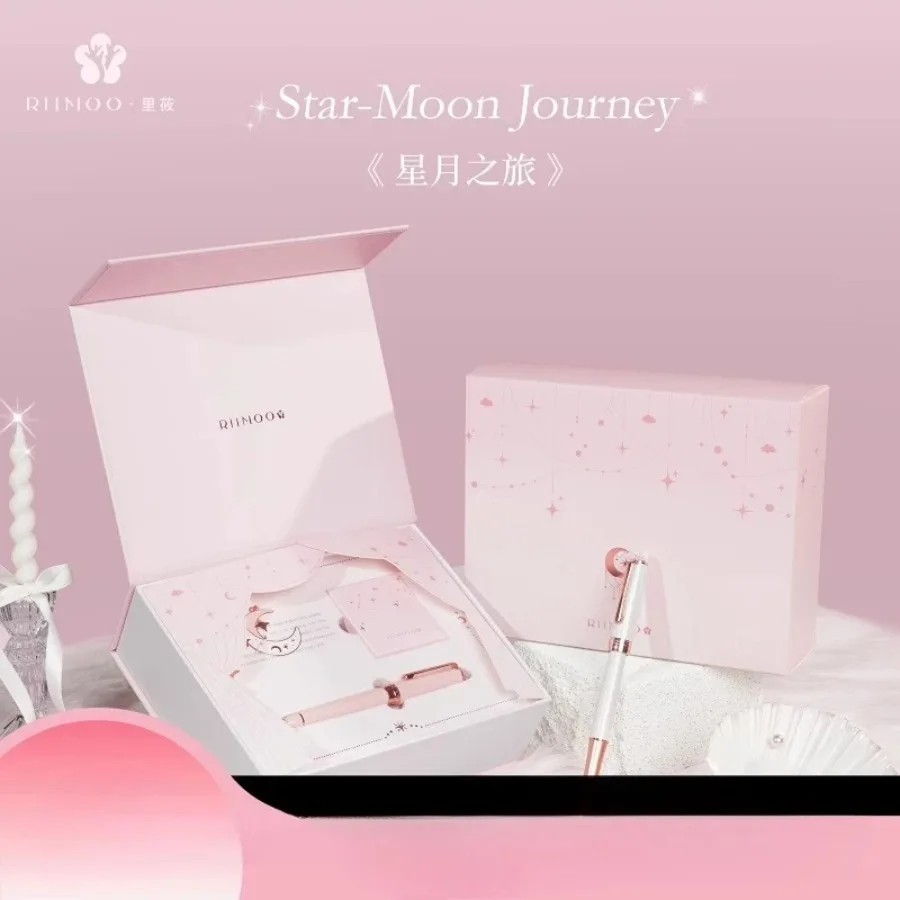 For RIIMOO 520 Star Moon Journey Rose Gold Pen Women's Gift Box - Girls' High-End Exquisite Set Birthday Exclusive Practice