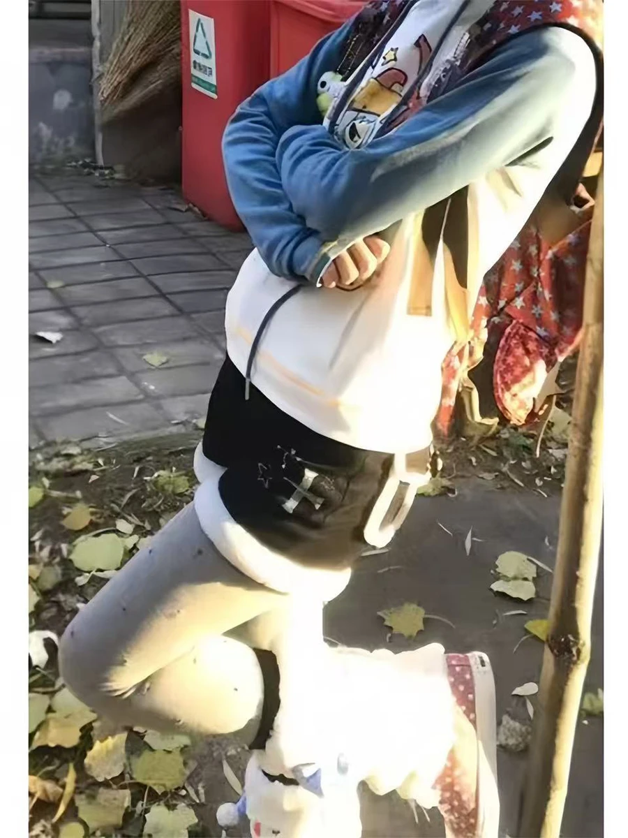 ReddaChic فروي التصحيح الدنيم السراويل النساء سليم صالح حجر الراين الصليب أفخم السراويل تنوعا لطيف Kawaii نمط اليابانية الشارع الشهير