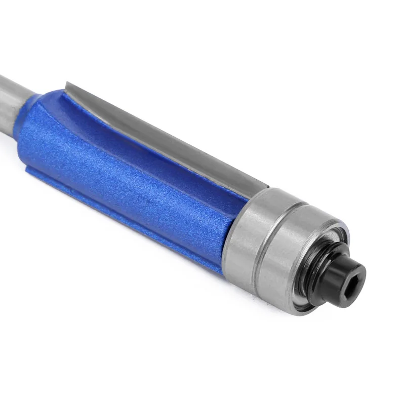Juego de fresas de carburo de tungsteno para madera, brocas de enrutador CNC con rodamiento 1/4, 6mm, embellecedor al ras, rodamiento de brocas de enrutador