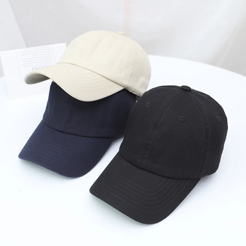 INS Hat Female Spring/Summer High-Profile Figure Simple All-Matching Baseball Cap Korean Casual Solid Color Peaked Cap Male Cap