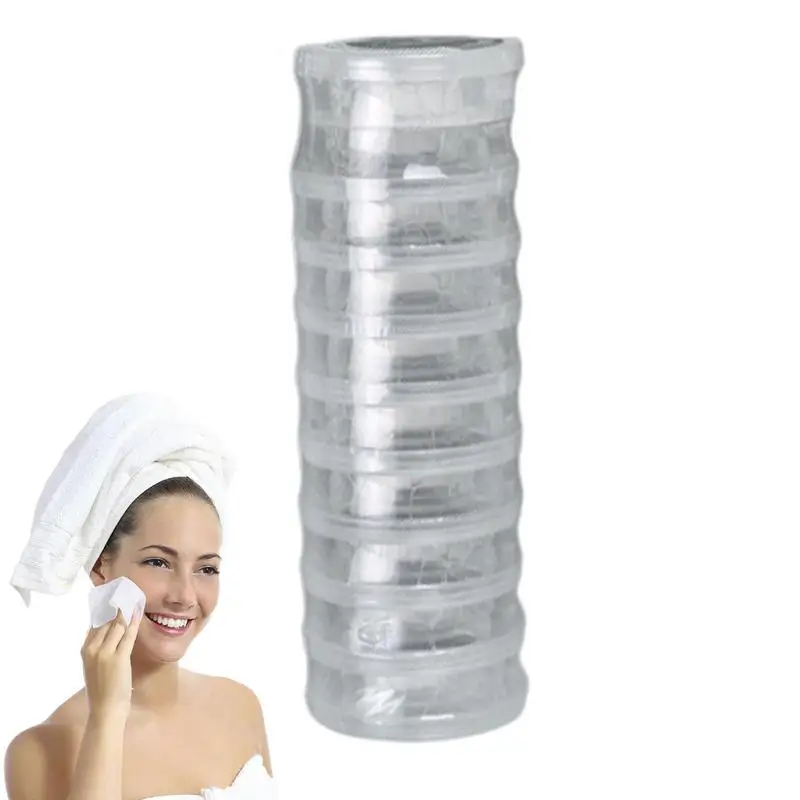 Compressed Face Towels 10Pcs Push-Style Compressed Wipes Tablets Coin Tissues Camping Wipes Toilet Paper Tablets Portable Towels