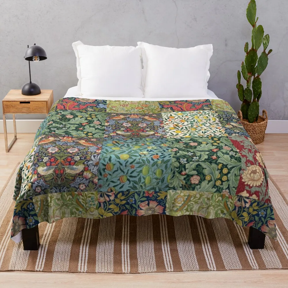 

William Morris Pattern Collection Throw Blanket cotton sofa throw flannels