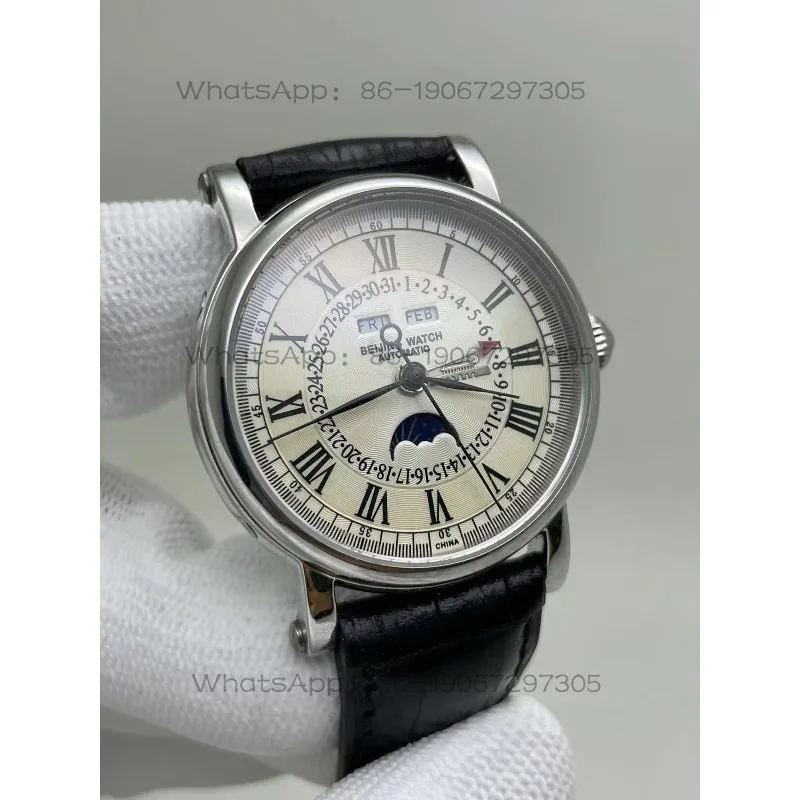 Complicated Mechanical Watch with An Ivory Dial