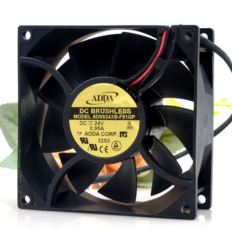 

Adda 9038 9CM AD0924XB-F91GP 24V 0.95A 2-Wire Converter Cooling Fan
