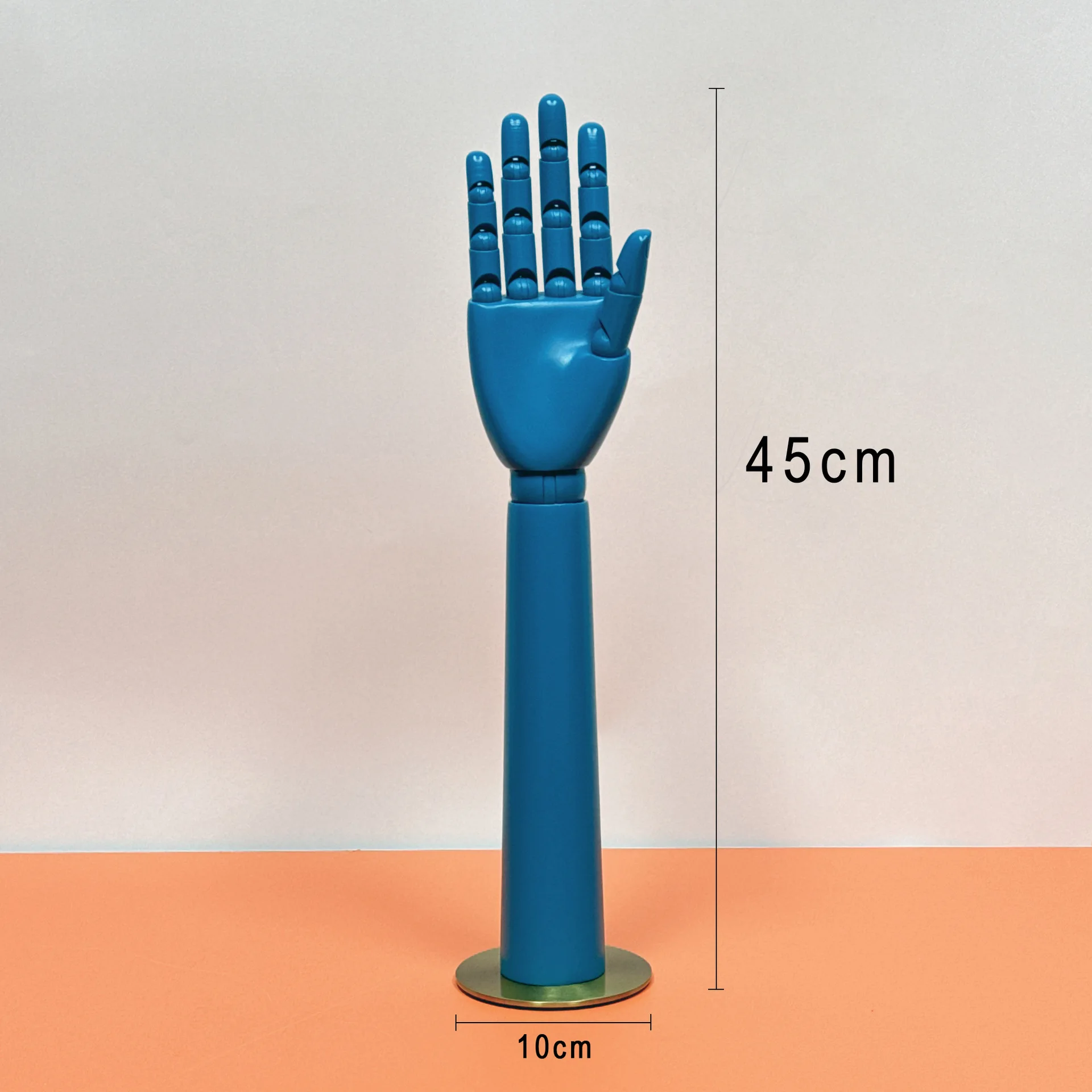 Manichino colorato a mano e mani finte Modello di visualizzazione Prop Accessori per gioielli a mano Ciondolo ad anello Mostra finestra a mano congiunta