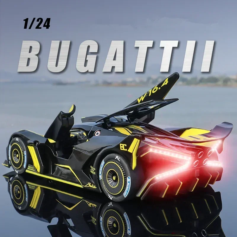 1:24 Scale Bugatti Bolide Alloy Sports Car Model High Simulation Collection Diecasts Metal Toy Vehicles Car Model Childrens Toys