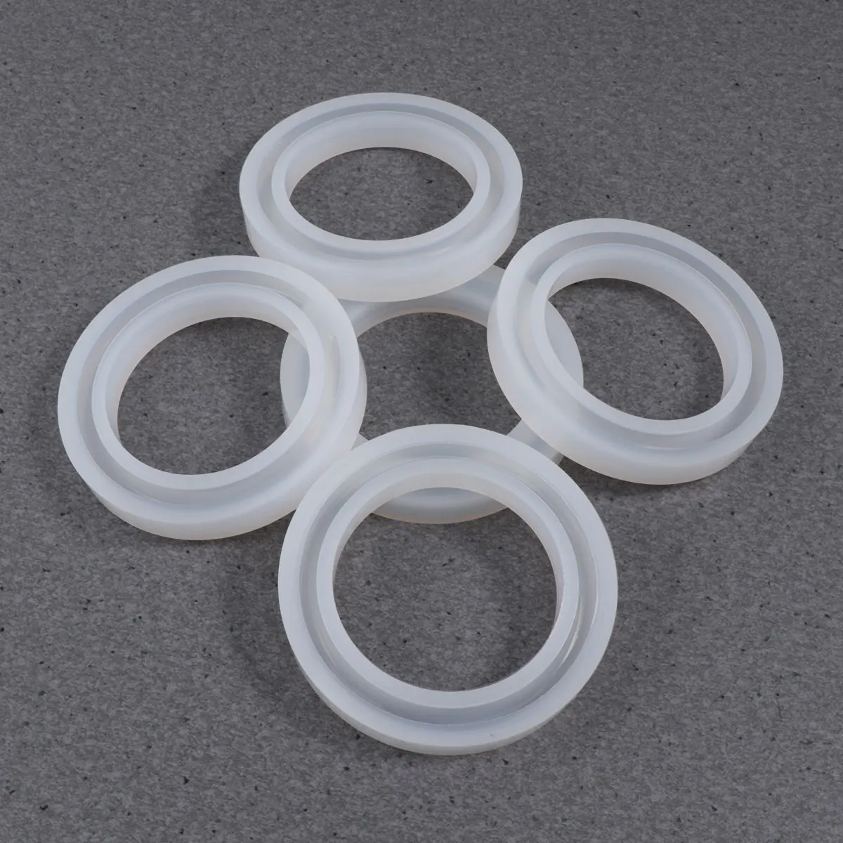 

5Pcs Clear Silicone Bracelet Molds Round Curve Durable Flexible DIY Jewelry Making Tools for Crystal Bangle 60mm