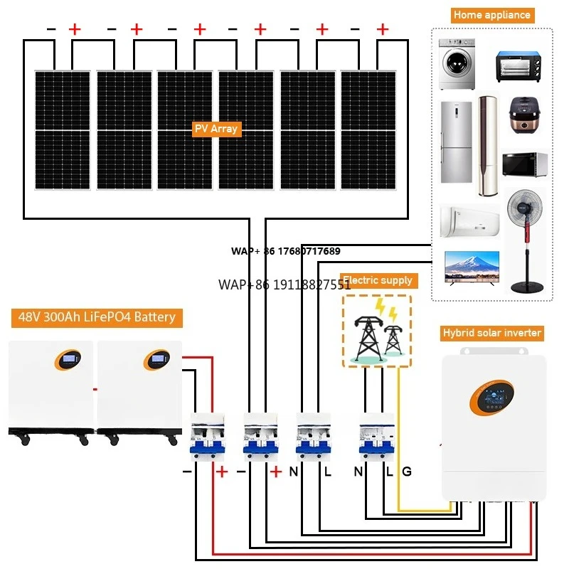 Split Phase Output Off Grid 10KW 20KW 30KW Solar Photovoltaic Energy Conversion System  Industrial Commercial  for Sale