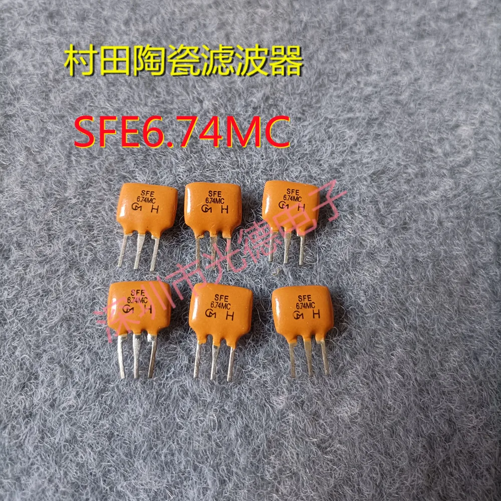 100PCS/ 6.74M Original Ceramic Crystal Oscillator SFE6.74MC 6.74MHZ Straight Insert 3 Leg 6.74MC