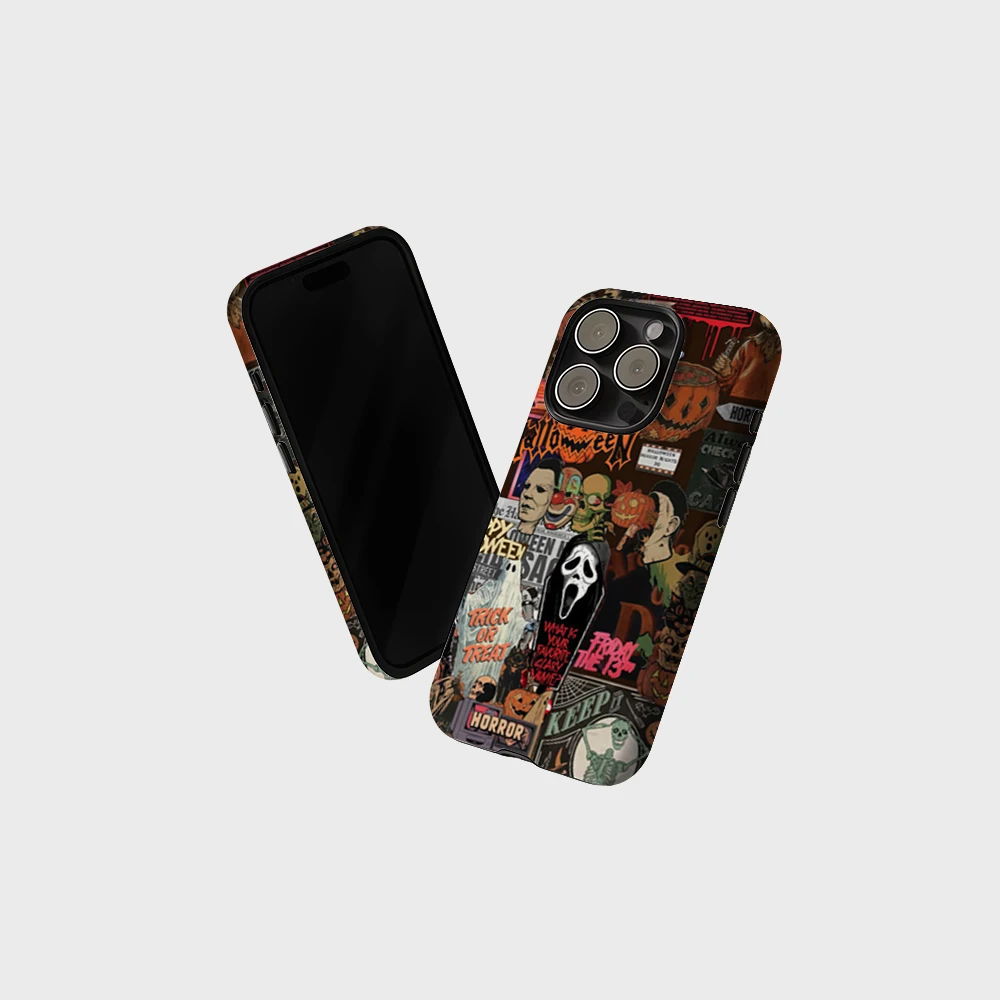 CaseLumi Matte Bumper für MagSafe Hülle für iPhone 17 16 15 14 Plus 13 Pro Max Stoßfeste Harte PC-Hülle Horrorfilm Halloween Cover – Detail 4