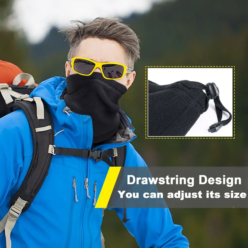 Winter Neck Warmer Gaiter Thermal Bandana Face Cover Half Fleece Mask Hiking Cycling Running Sport Ski Tube Scarf Women Men Kids