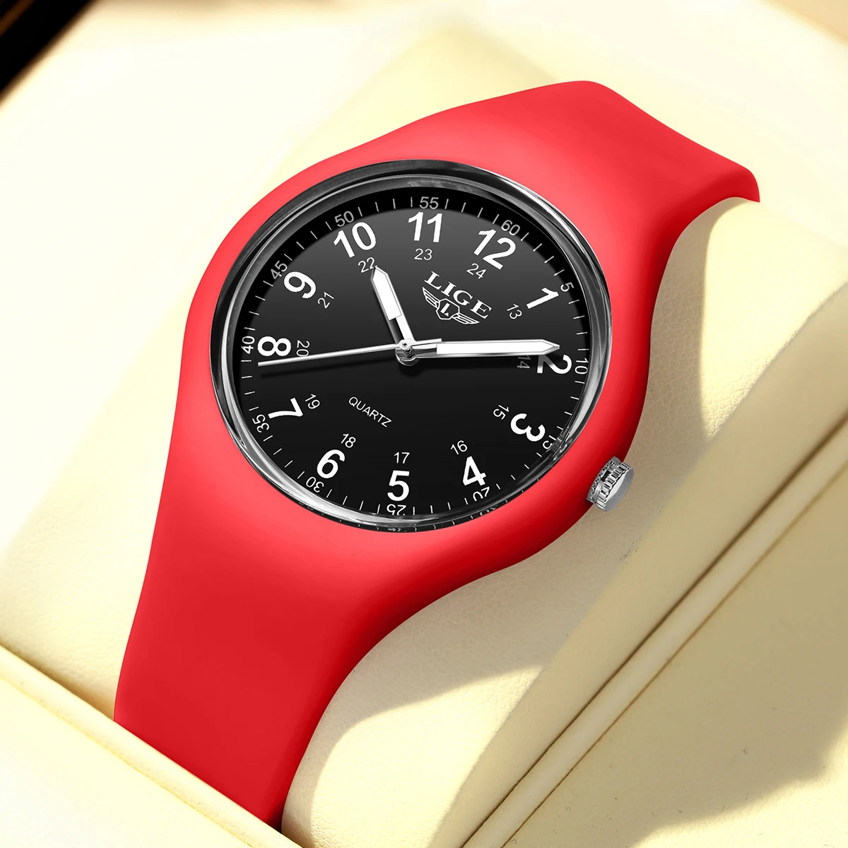 

Модные часы LIGE, Лидер продаж, мужские кварцевые водонепроницаемые силиконовые ремешки, спортивные женские наручные часы Reloj Mujer, стильные часы унисекс