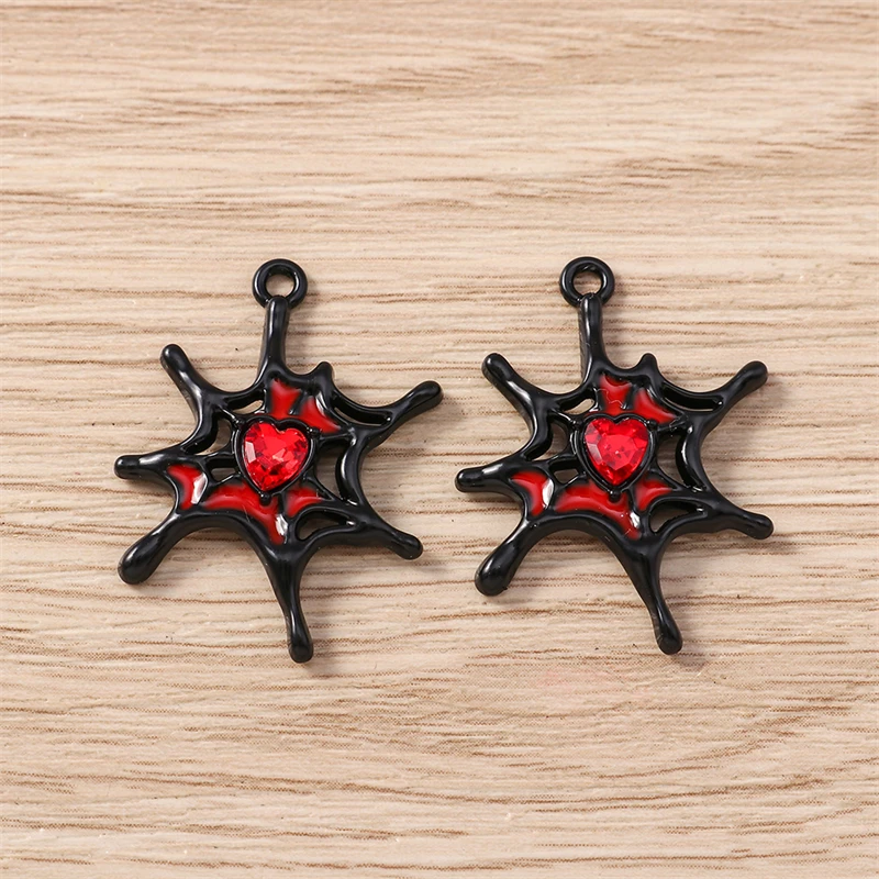 5 Stück Niedliche Kristall-Metall-Herzanhänger mit Flügeln für Schmuckherstellung, Ohrringe, Anhänger, Halsketten, Armbänder, DIY-Bastelzubehör – Detail 10