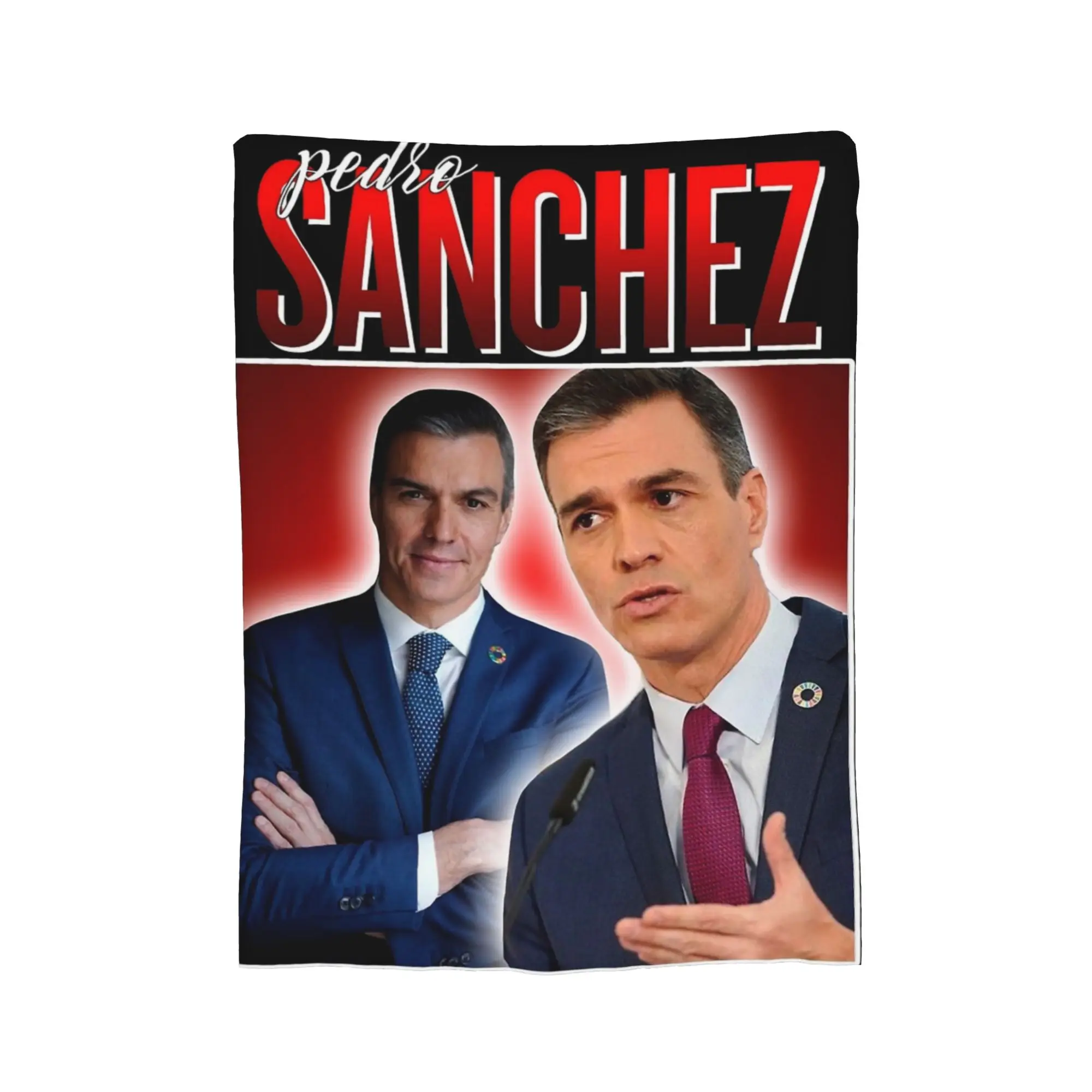 Super Soft Pedro Sanchez Spain PSOE  Throw Blanket Premium Fleece Flannel Lightweight Bed Blanket Super Cozy Blankets All Season