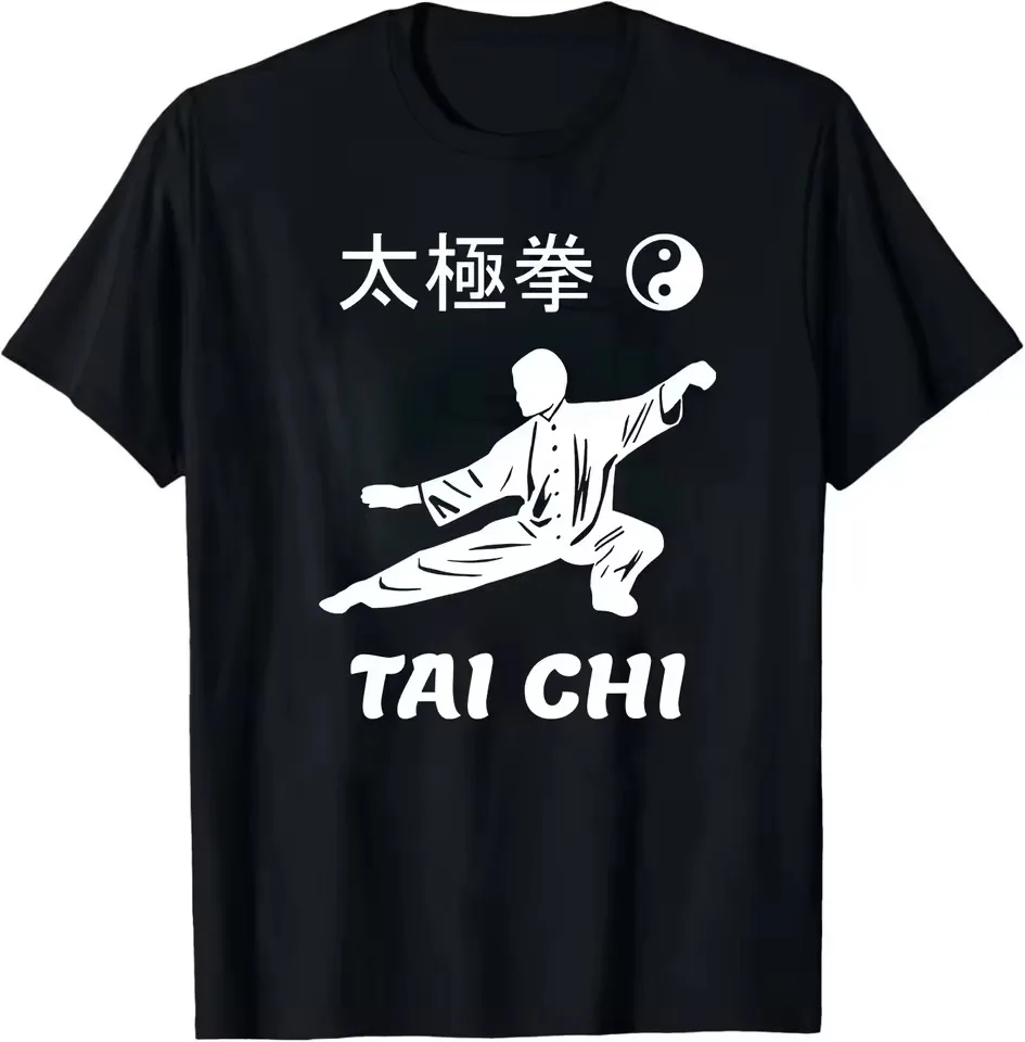 Tai Chi - Body Mind Wellness Spiritual Yin Yang Martial Arts Unisex T-Shirt Woman Man Fashion Casual Cotton Graphic T Shirts Men