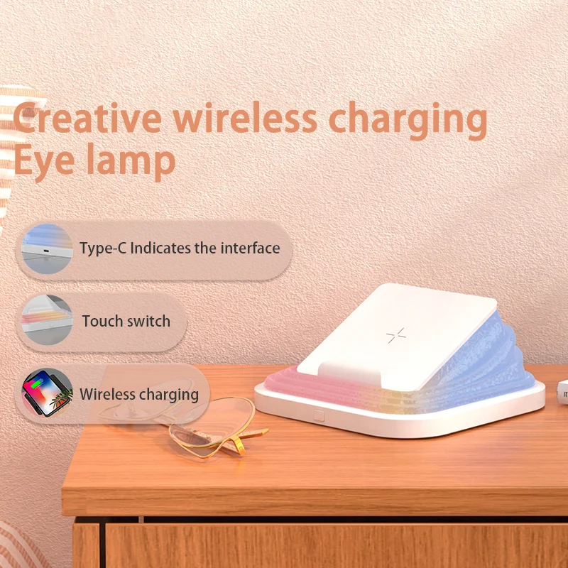 100W RGB Fast Wireless Charger Pad for iPhone 14 13 12 11 Pro Max Samsung Galaxy S24 S23 S10 S9 Xiaomi Wireless Charging Station