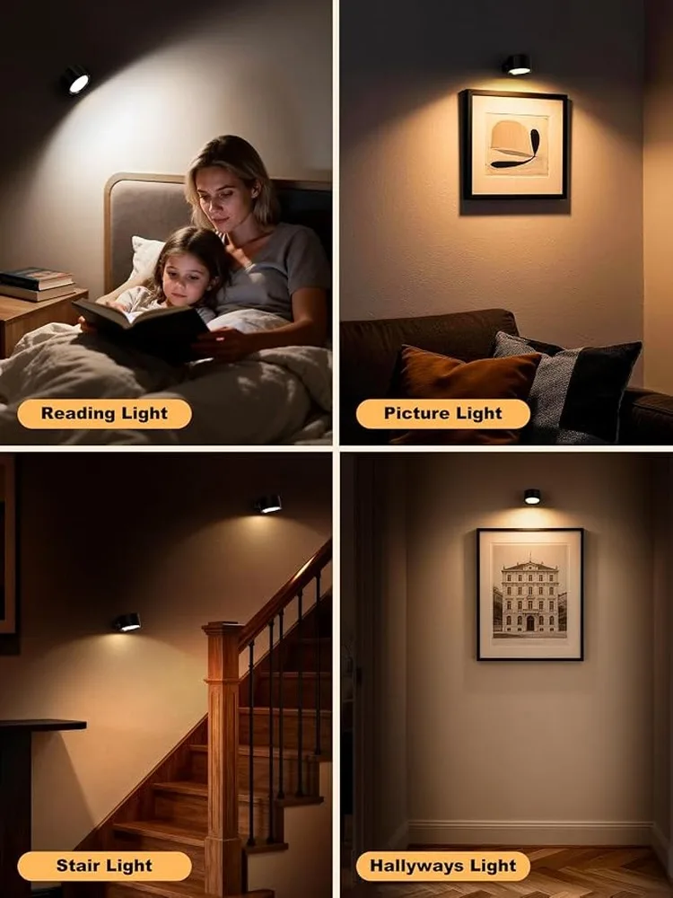 Wireless Wall Sconces Providing Outstanding Endurance Of Up To 100 Hours On Low Brightness Light
