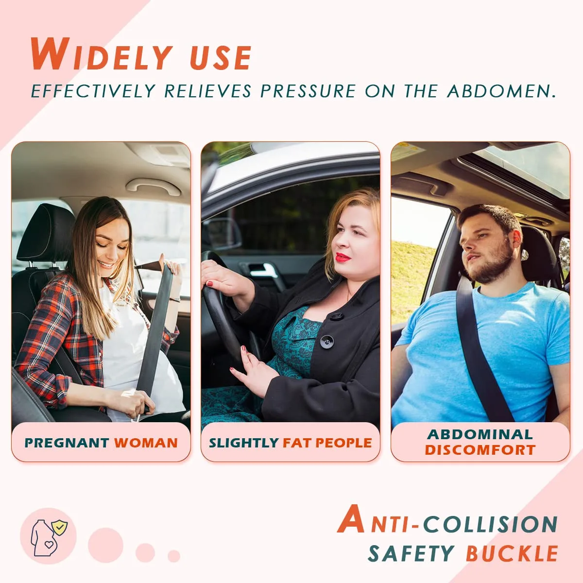 Ceinture De Grossesse Pour Voiture - Régulateur Ceinture Sécurité Femme Enceinte Protection Ventre