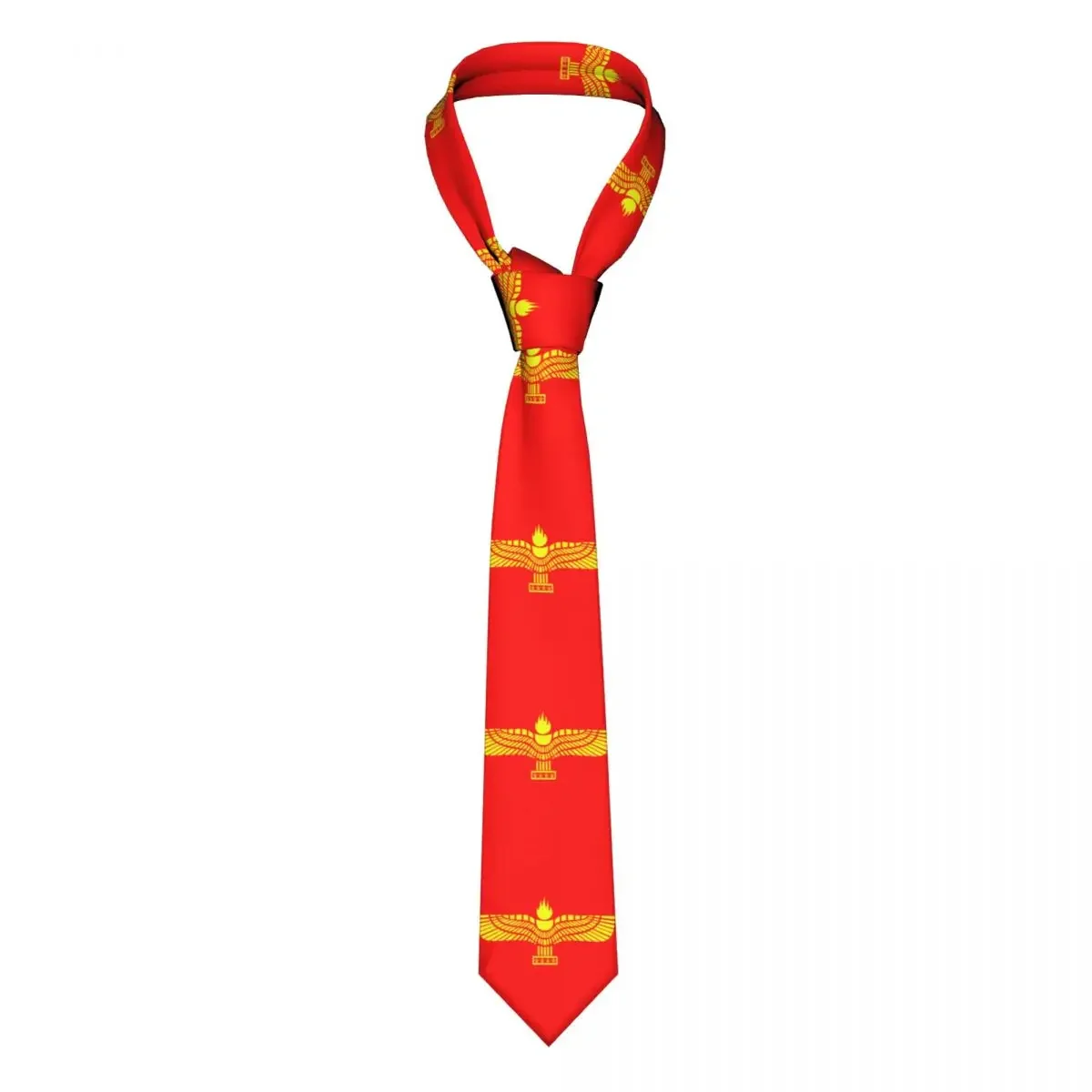 

Custom Aramean Suryoyo Logo Ties Men's Classic Silk Syriac Assyria Flag Neckties for Party