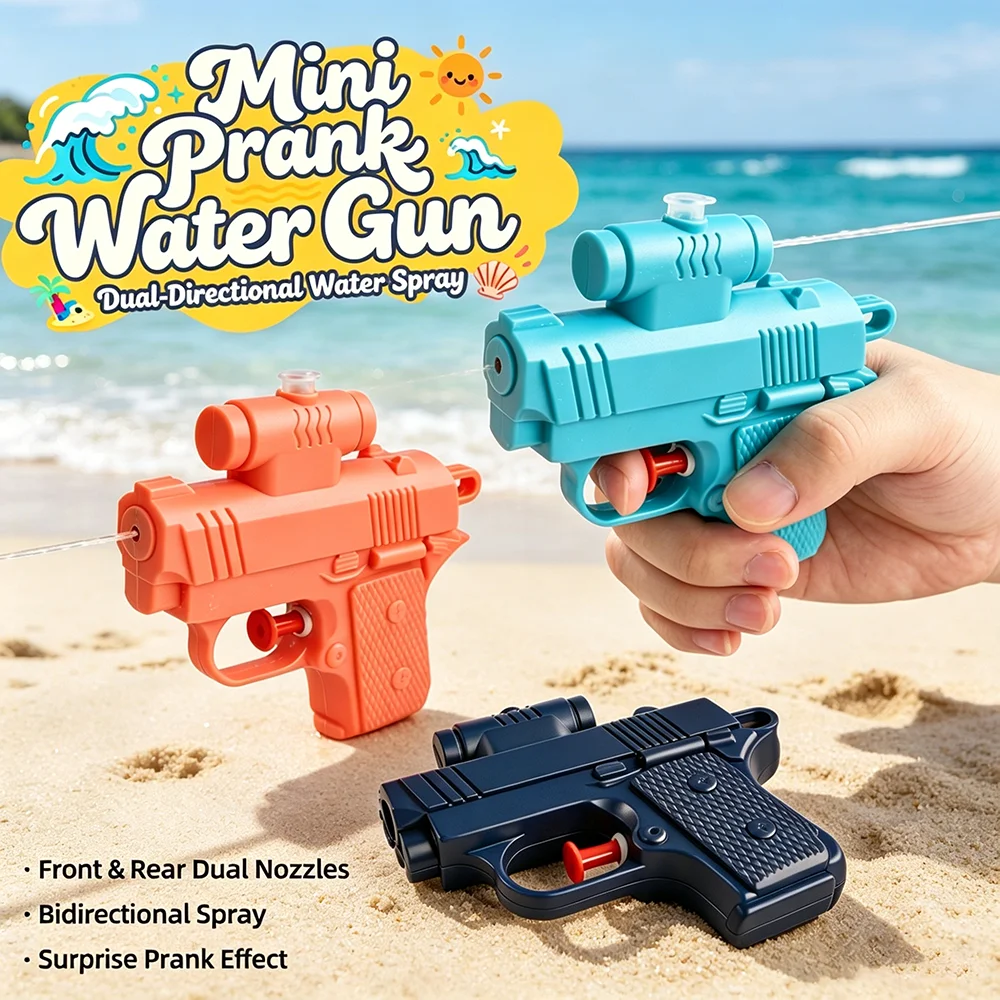 New Outdoor Portable Double-sided Reverse Water Gun Prank Reverse Water Spray Toy Summer Water Fight Beach Swimming Toy Gift