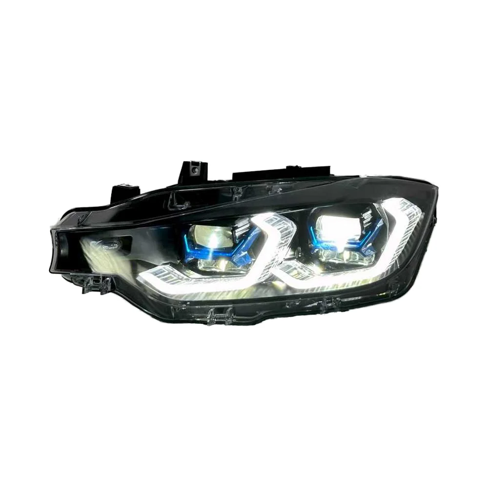 Laser Dual Color Headlights For BMW 3 Series F30 F35 F31 2013-2018 To G22 Style Front Lights Yellow And White Headlamps