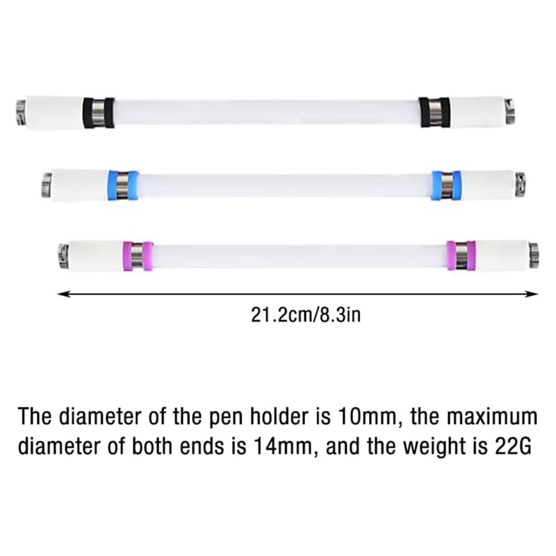 3 Pieces Rotating Pen,LED Rotary Pen, Spinning Pen, Drop Resistant Finger Spinning Pen Toy (No Refill Of The Pen)